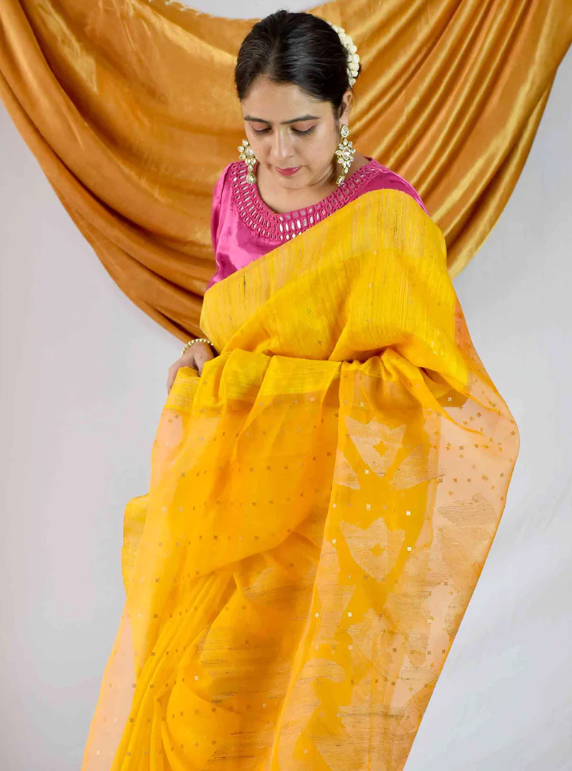 Handwoven 100% Pure Matka Silk Saree